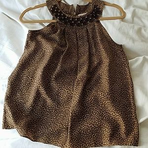 Michael Kors sleeveless animal print top